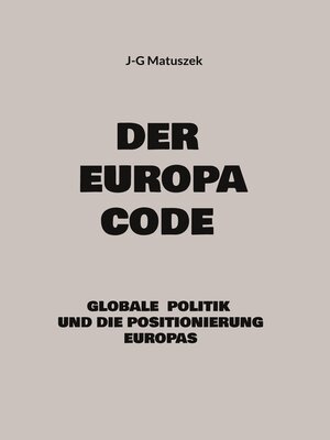 cover image of Der Europa Code